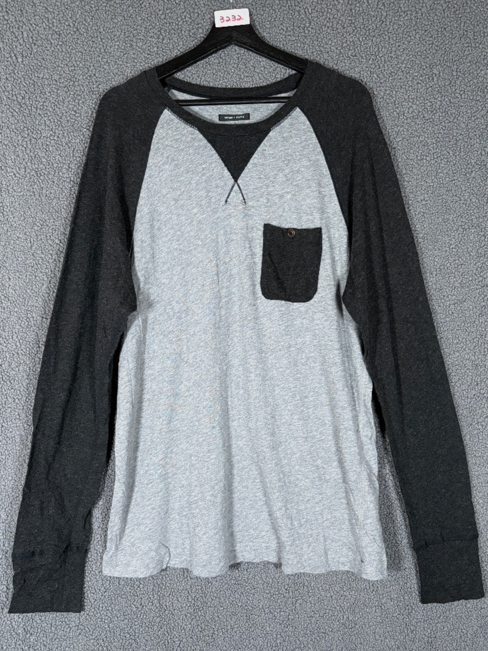 Wings + Horns Cotton Cashmere Long Sleeve Shirt - Men's Size XL - Gray